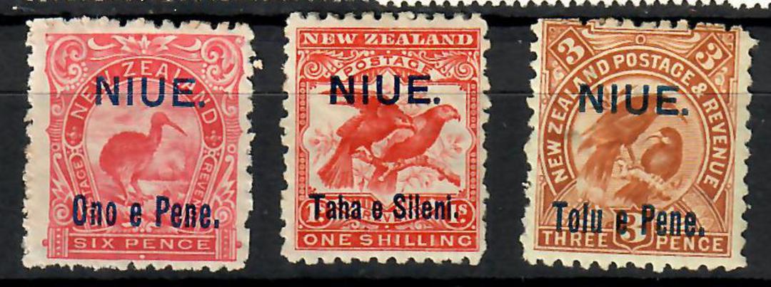 NIUE 1903 Definitives. Set of 3. - 70513 - LHM image 0