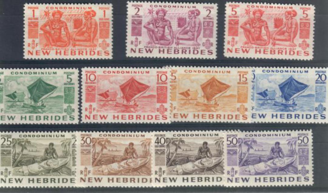 NEW HEBRIDES 1953 Definitives. Set of 11. - 20252 - UHM image 0