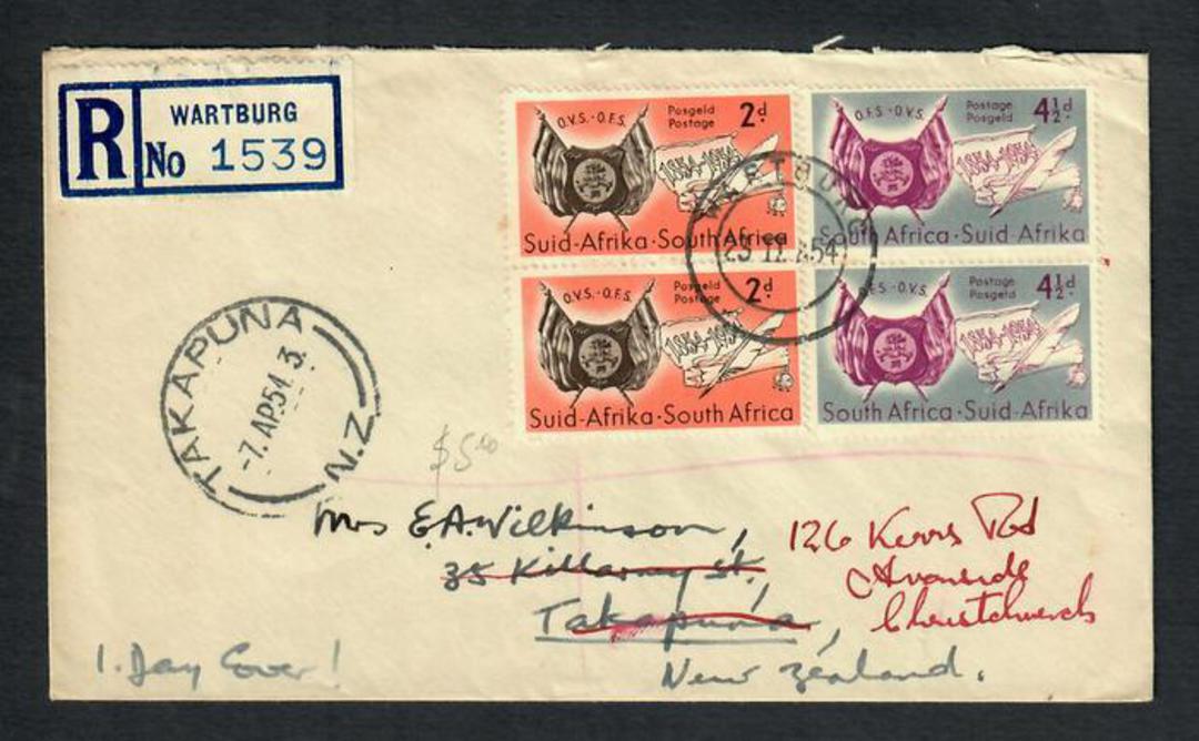SOUTH AFRICA 1954 Cover to New Zealand - 30647 image 0