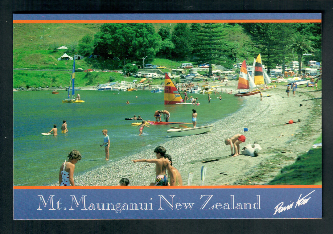 Coloured Postcard by David Kerr of Mount Maunganui. - 46307 - Postcard image 0