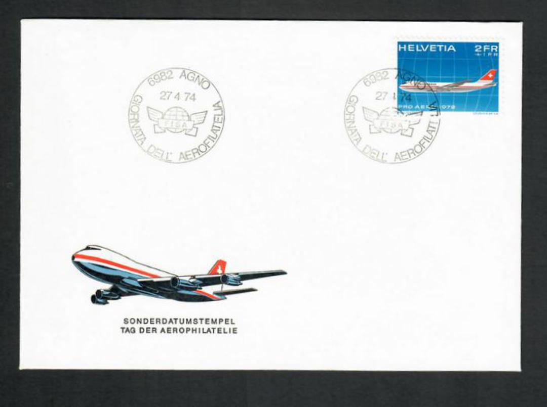 SWITZERLAND 1974 Sonderdatumstempel Tag Der Aerophilatelie. Special Postmark. - 30886 - PostalHist image 0