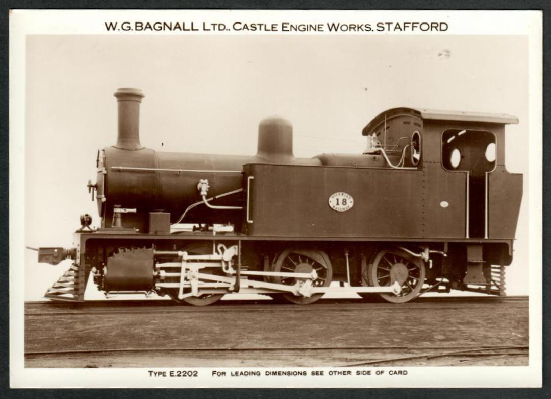 Steam Locomotive Manufacturers W G Bagnall Limited Quote card Type E2202. Fine photograph. - 440690 - Postcard image 0