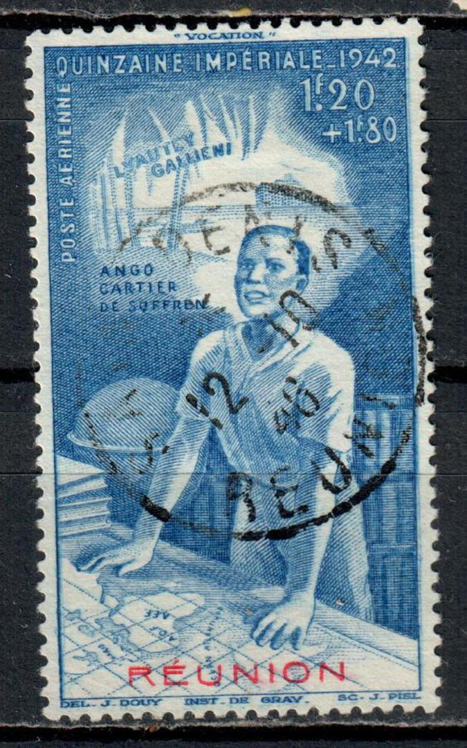 REUNION 1942 Imperial Fortnight 1fr20+1fr80 Blue. Ostensibly never shipped to Reunion but postmarked clearly 12/10/46. Must have image 0