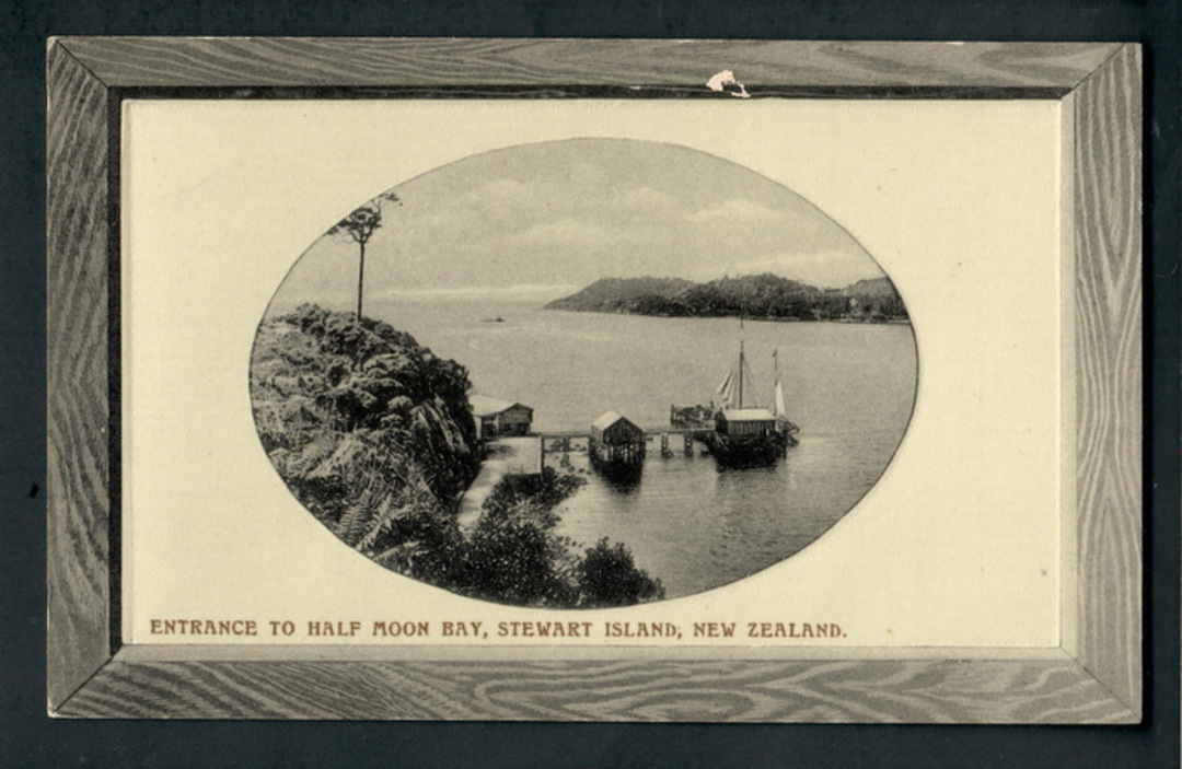 Real Photograph of Entrance to Half Moon Bay Stewart Island. - 249318 - Postcard image 0