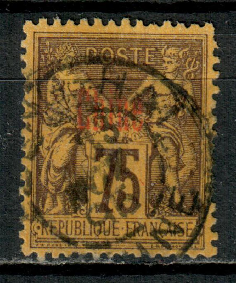 FRENCH POST OFFICES IN CHINA 1894 Definitive 75c with overprint in vermillion. Well centred with one shortish perf. - 71254 - FU image 0