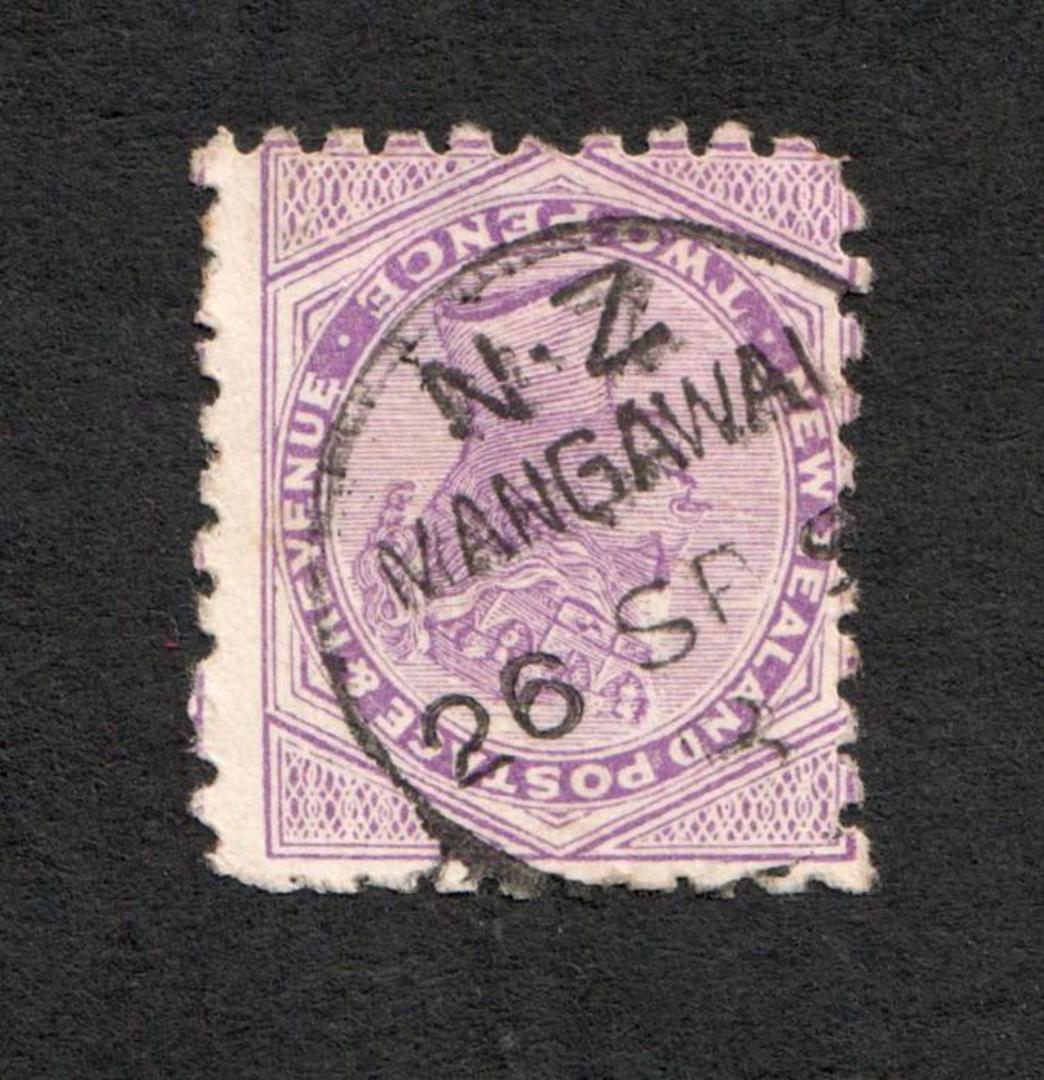 NEW ZEALAND Postmark Whangarei MANGAWAI. A class cancel on Second Sideface 2d. - 79033 - Postmark image 0
