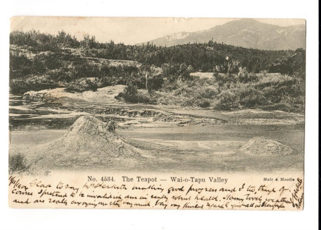 Early Undivided Postcard of The Teapot Waiotapu Valley. - 46262 - Postcard image 0