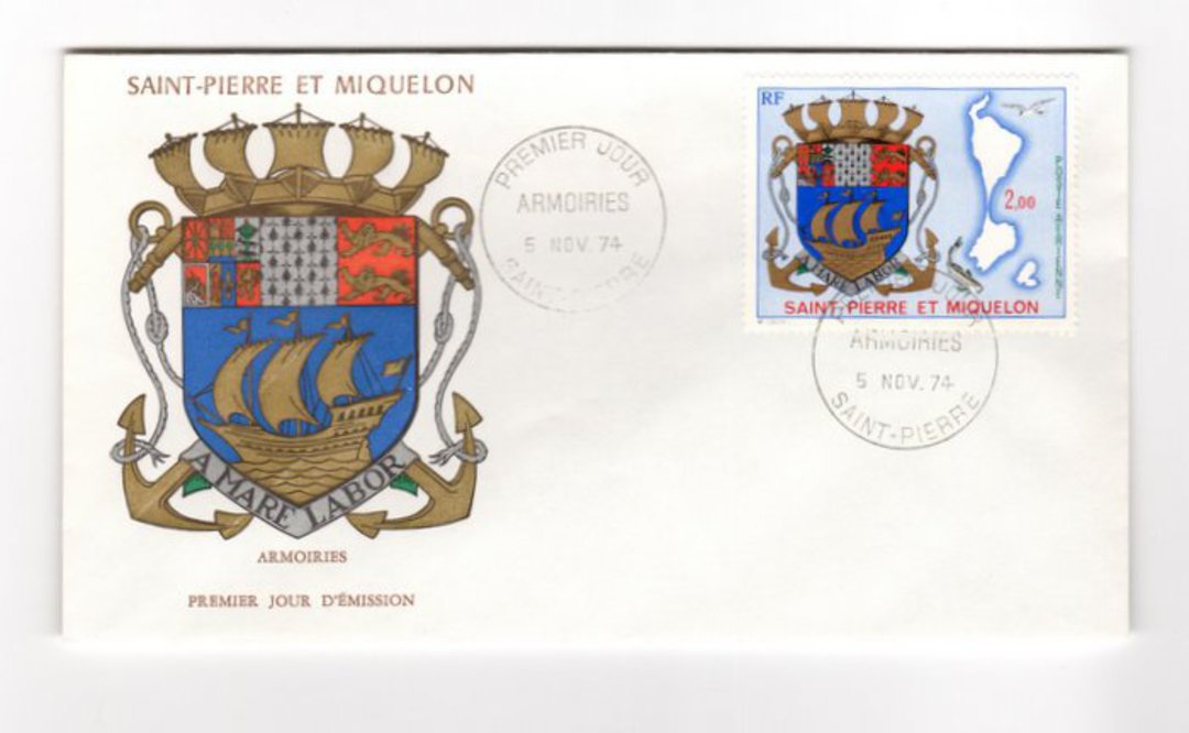 ST PIERRE et MIQUELON 1974 Air on first day cover. - 38248 - FDC image 0