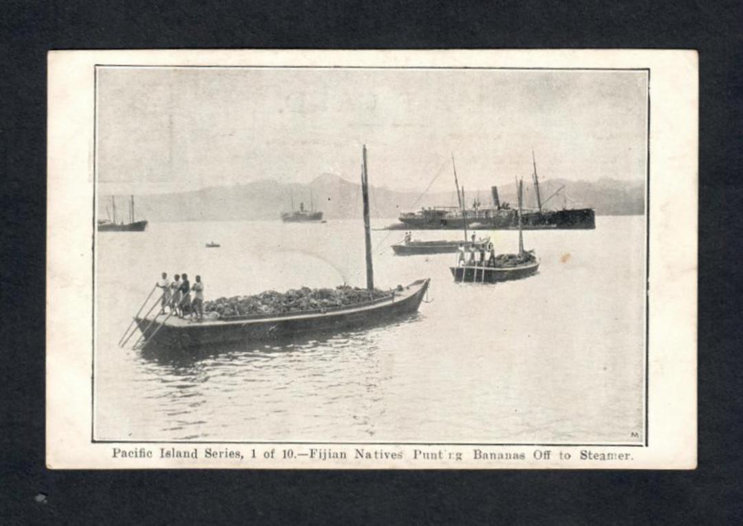 FIJI Postcard of Fijian Natives punting Bananas off to Steamer. - 243842 - Postcard image 0