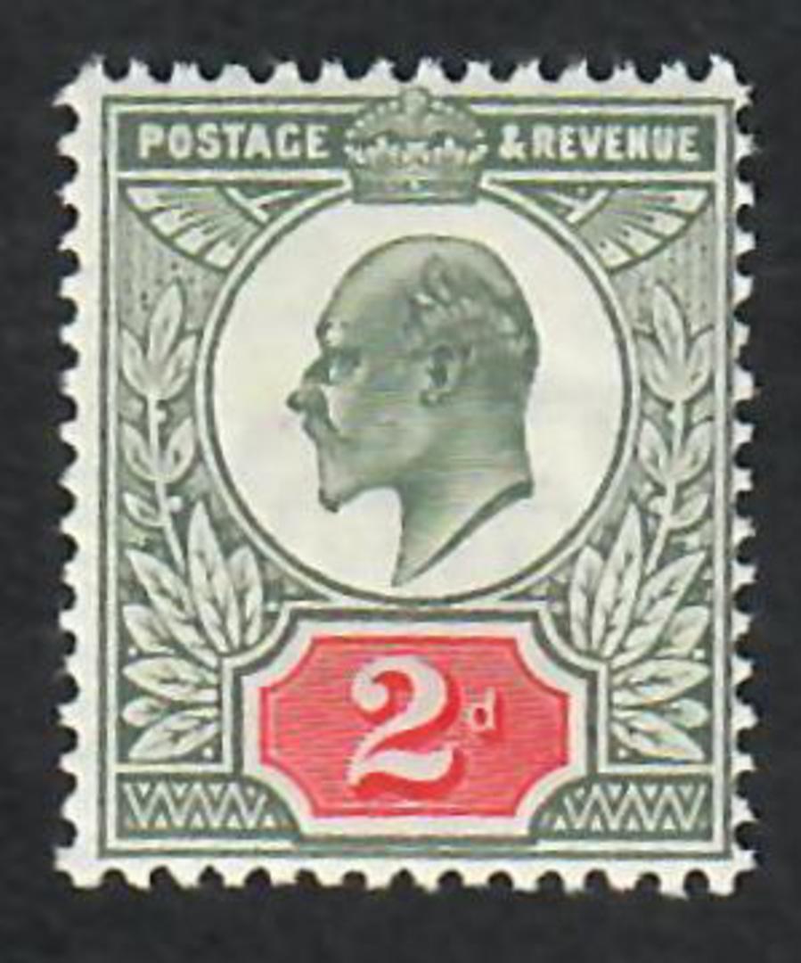 GREAT BRITAIN 1902 Edward 7th Definitive 2d Grey-Green and Carmine-Red. Fine never hinged copy. Clean and fresh. - 70323 - UHM image 0