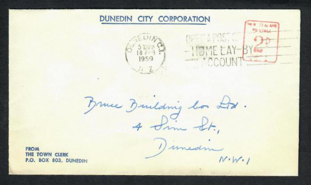 NEW ZEALAND 1959 Cover Dunedin City Corporation. - 31405 - PostalHist image 0