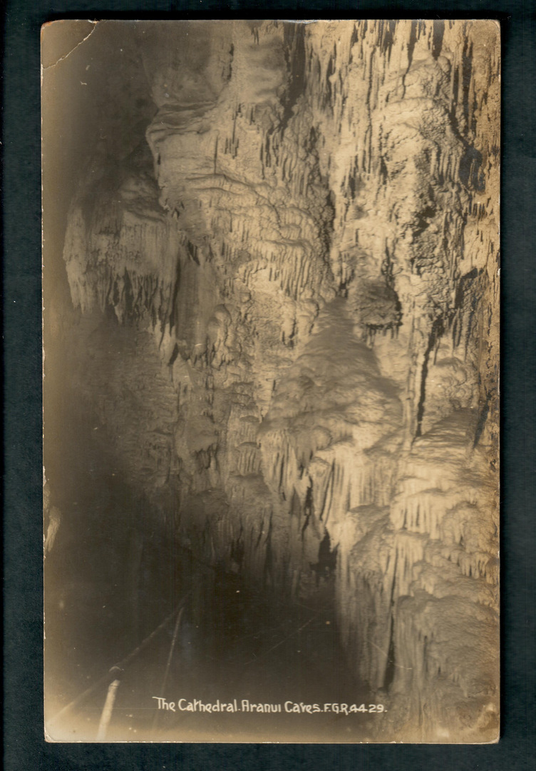 Real Photograph by Radcliffe of The Cathedral Aranui Caves. - 46425 - Postcard image 0