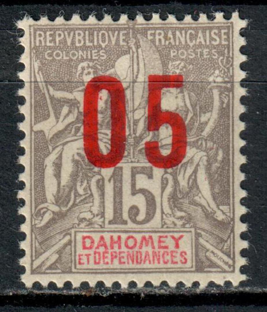 DAHOMEY 1912 Surcharge 05 on 15c Grey. Wide Spacing. - 73748 - LHM image 0