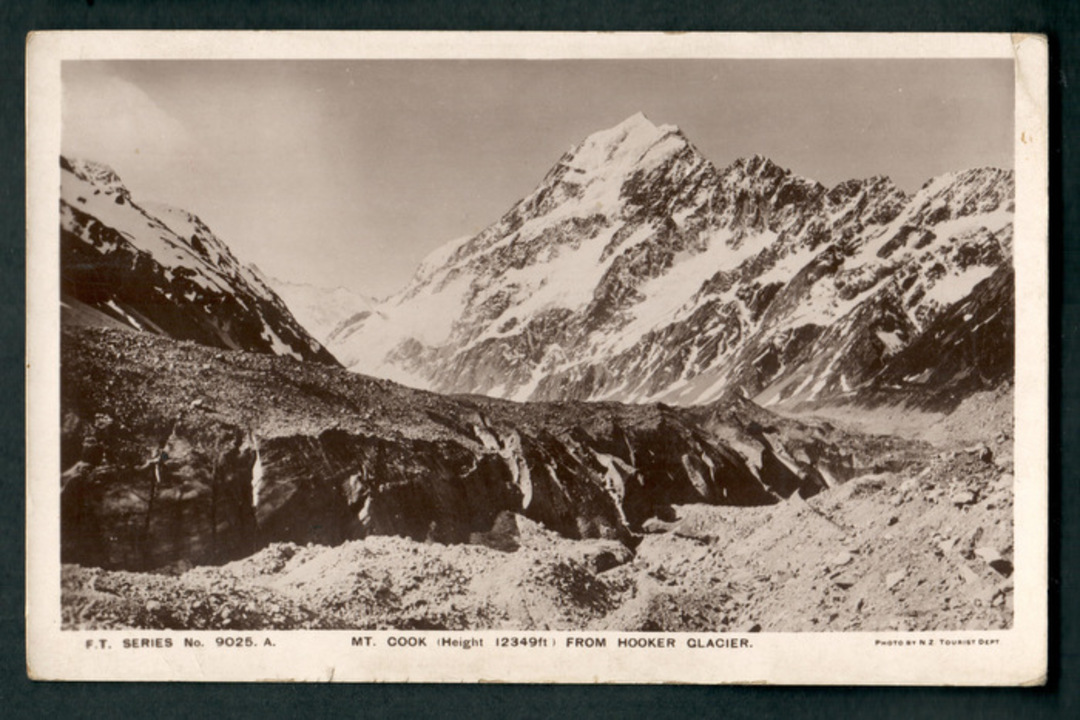 Real Photograph of Mt Cook from Hooker Glacier. - 48891 - Postcard image 0