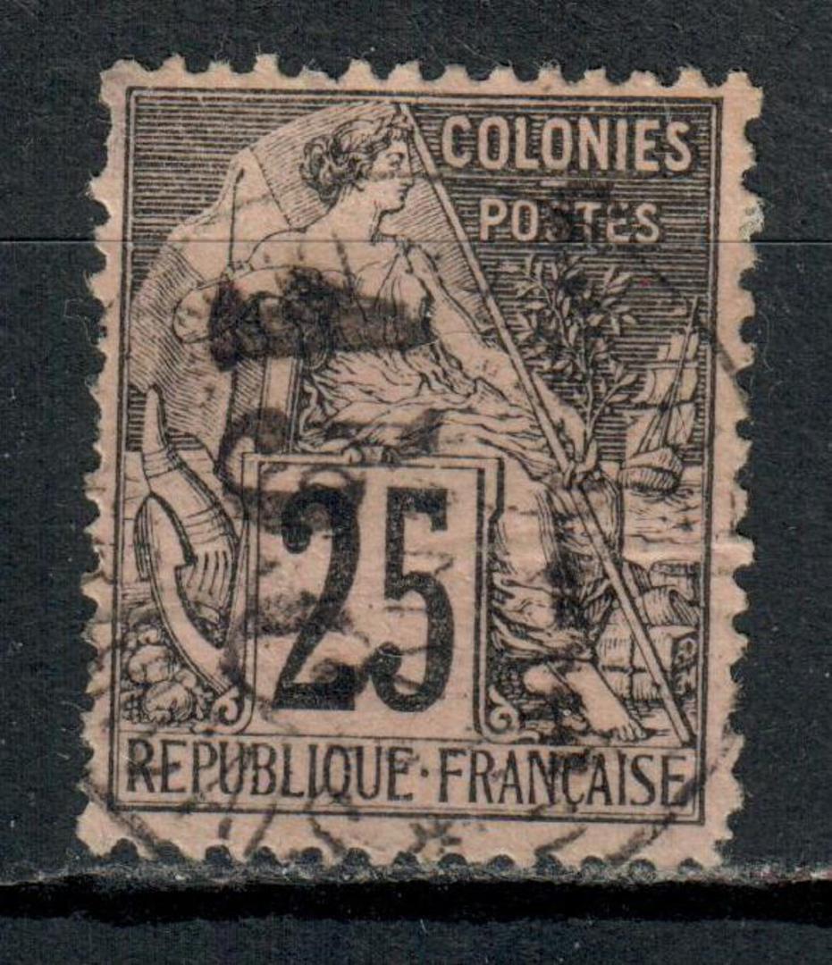 CONGO 1891 Definitive Surcharge 15c on 25c Black on rose. Surcharge vertical. - 75865 - VFU image 0