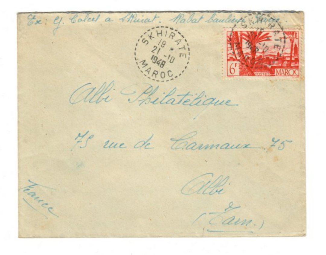 FRENCH MOROCCO 1948 Letter from Skhirate to France. - 37734 - PostalHist image 0