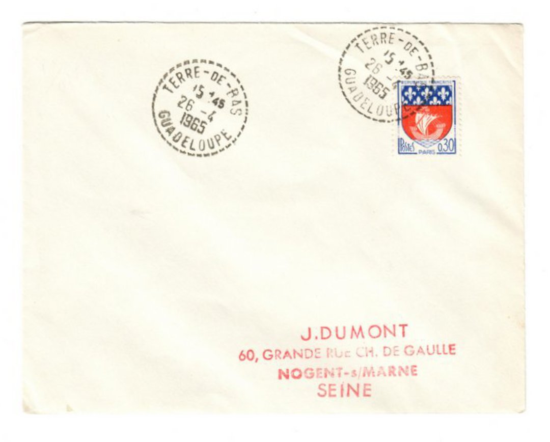 GUADELOUPE 1965 Airmail Letter from Terre de Bas to Paris. - 37613 - PostalHist image 0