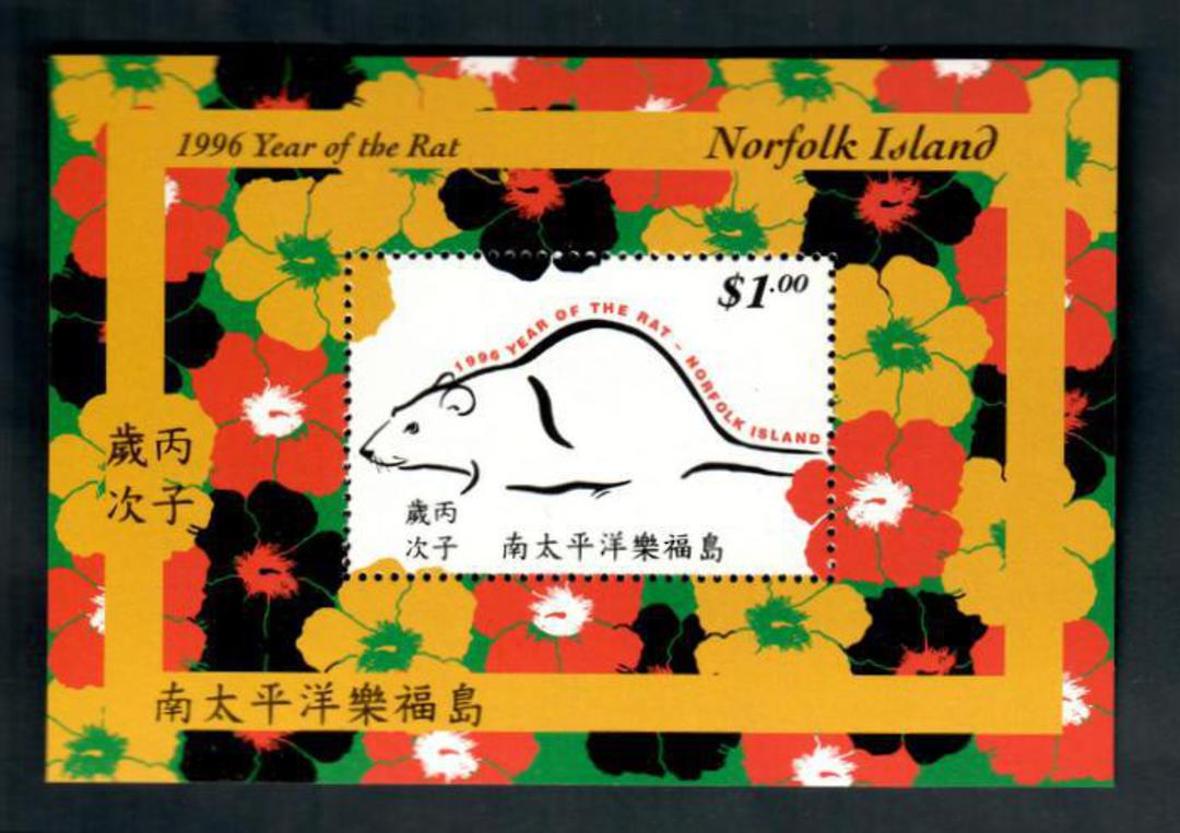 NORFOLK ISLAND 1996 Year of the Rat. Miniature sheet. - 50142 - UHM image 0