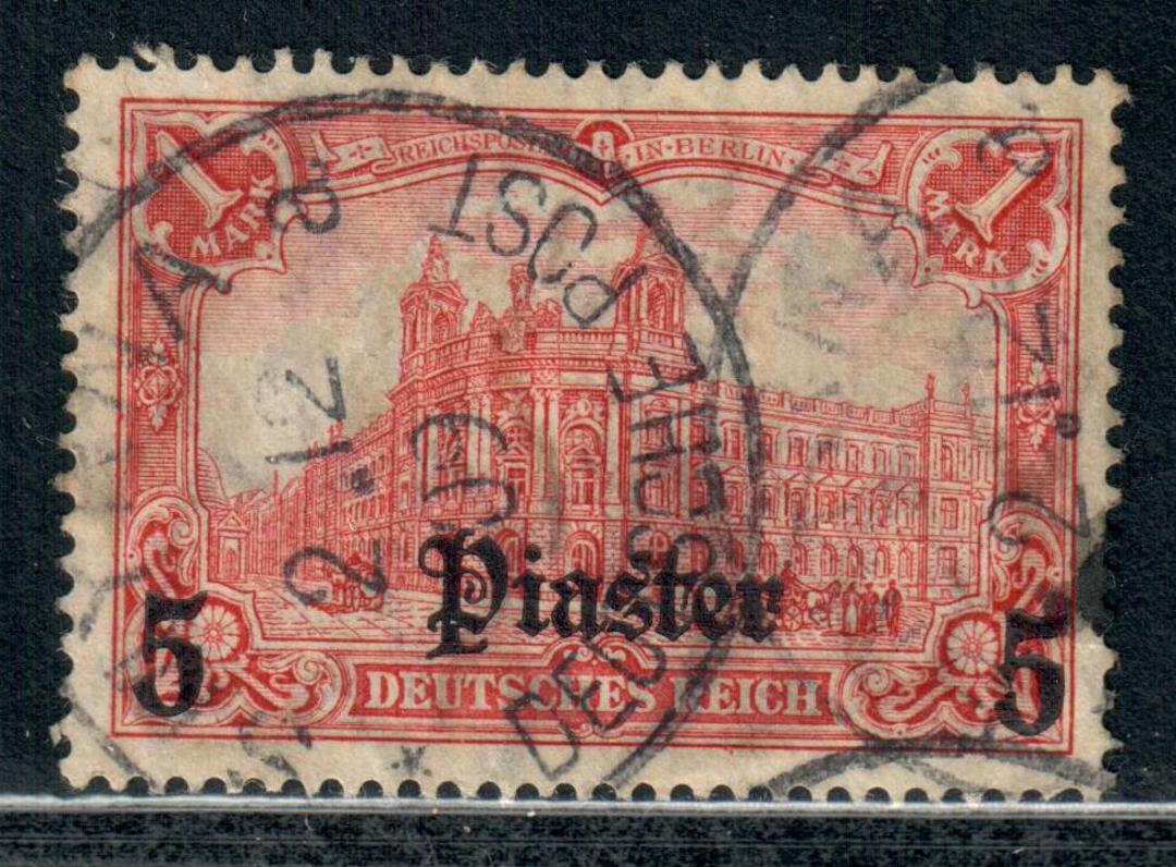 GERMAN Post Offices in LEVANT 5 pf on 1 mark. SMYRNA cancel  2/12/09. - 71351 - Used image 0