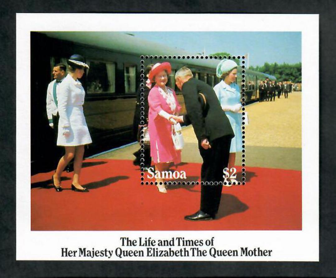 SAMOA 1985 Life and Times of Queen Elizabeth the Queen Mother. Miniature sheet. - 20063 - UHM image 0