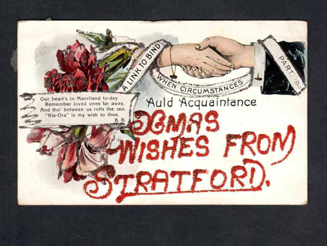 Glitter Postcard. Xmas wishes from Stratford. - 47053 - Postcard image 0