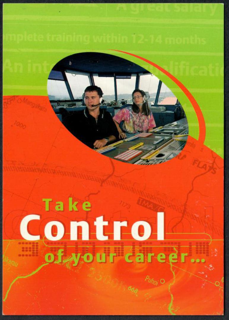 AIRWAYS NEW ZEALAND Take Control. Modern Coloured Advertising Postcard. - 444372 - Postcard image 0
