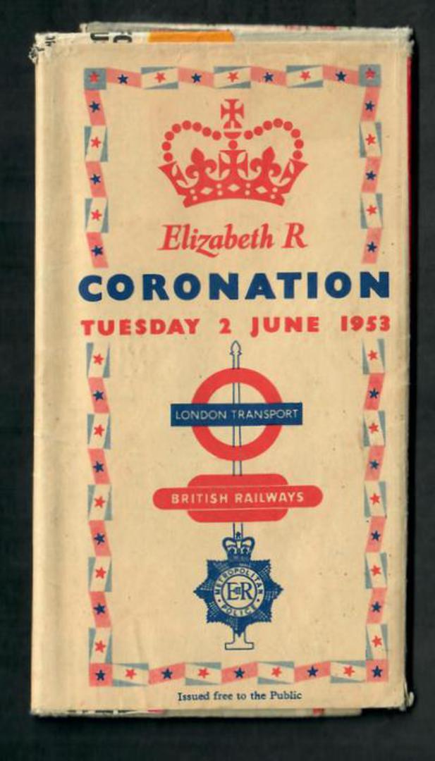 GREAT BRITAIN 1953 Map issued by London Transport and British Rail on the occasion of the Coronation. - 31711 - PostalHist image 0
