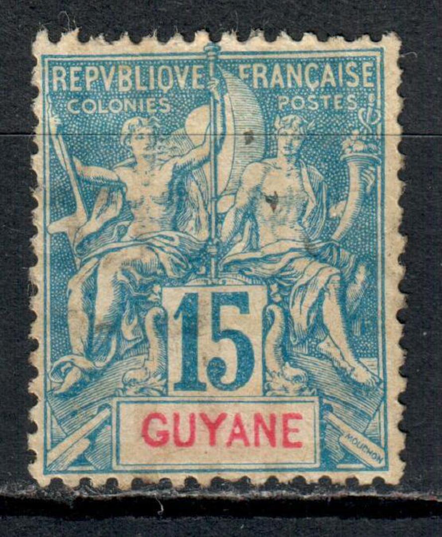 FRENCH GUIANA 1892 Definitive 15c Blue. - 39490 - MNG image 0
