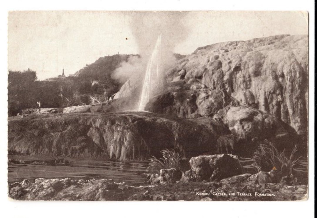 Postcard of Kereru Geyser and Formation. - 46148 - Postcard image 0
