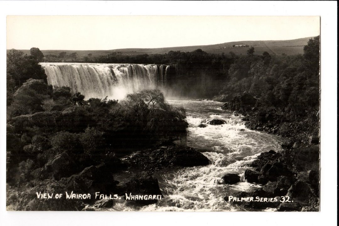 Real Photograph by T G Palmer & Son of Wairoa Falls. - 44851 - Postcard image 0
