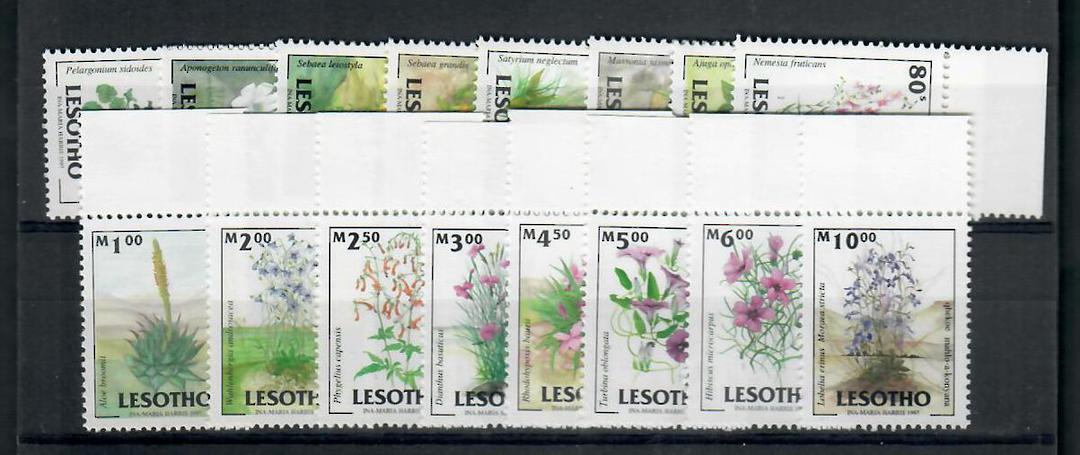 LESOTHO 1998 Flowers. Set of 16. - 20582 - UHM image 0