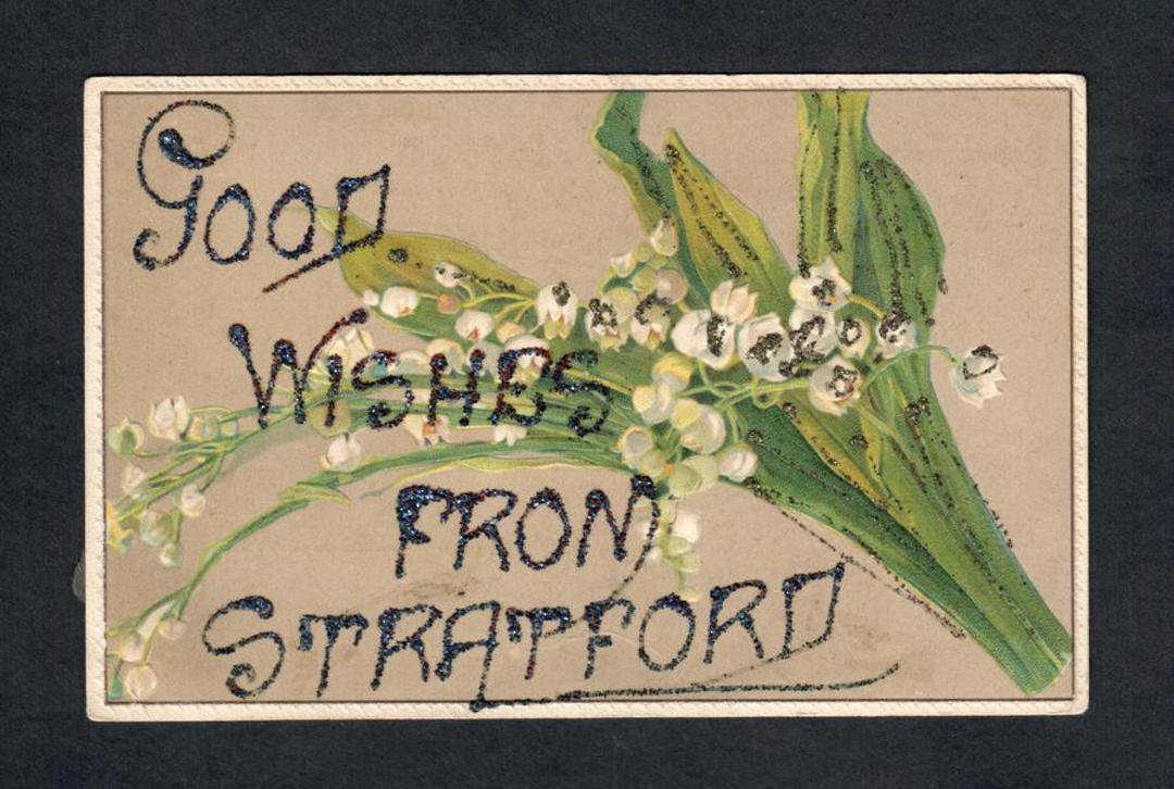 Glitter Postcard. Good wishes from Stratford. - 47050 - Postcard image 0