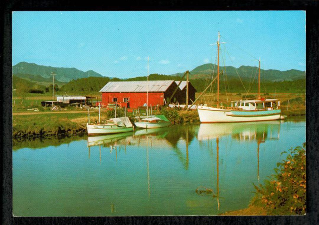 Modern Coloured Postcard of Boats at rest Coromandel. - 446512 - Postcard image 0