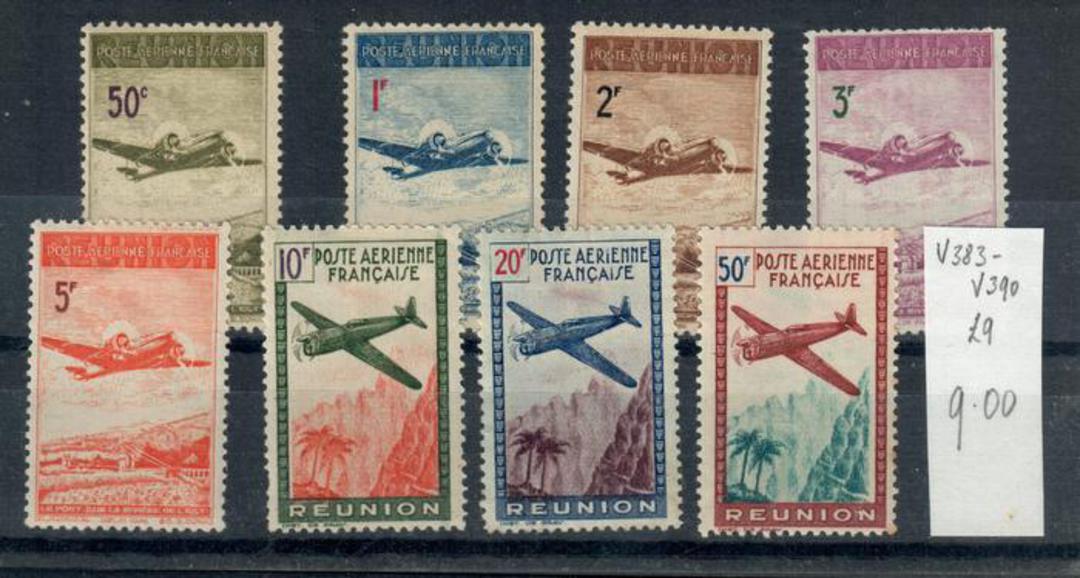 REUNION 1942 Vichy Airs. Set of 8. - 21436 - LHM image 0