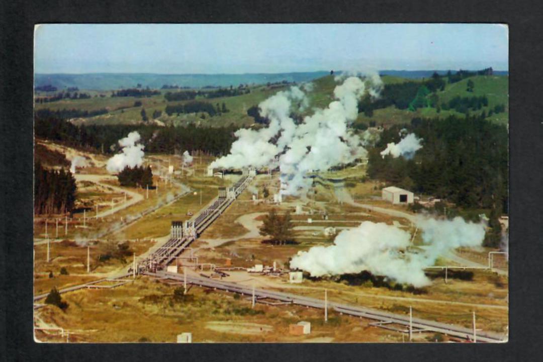 Modern Coloured Postcard by Gladys Goodall of the Wairakei Geothermal Power Scheme. - 444156 - Postcard image 0