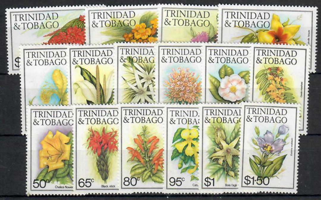 TRINIDAD & TOBAGO 1983 Flowers Definitives. Set of 16. - 22486 - UHM image 0