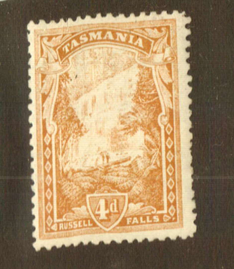 TASMANIA 1905 Definitive 4d Brown-Ochre. Perf 11. Watermark Sideways. - 73599 - Mint image 0