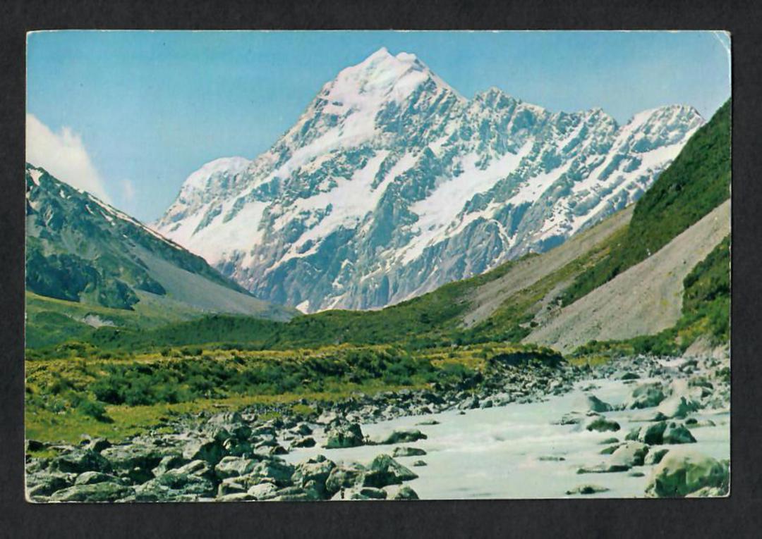 Modern Coloured Postcard by Gladys Goodall of Mt Cook and Hooker River. - 444010 - Postcard image 0