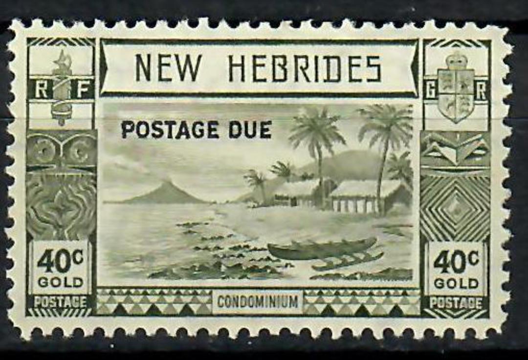 NEW HEBRIDES 1938 Postage Due 40c Grey-Olive. - 70537 - Mint image 0