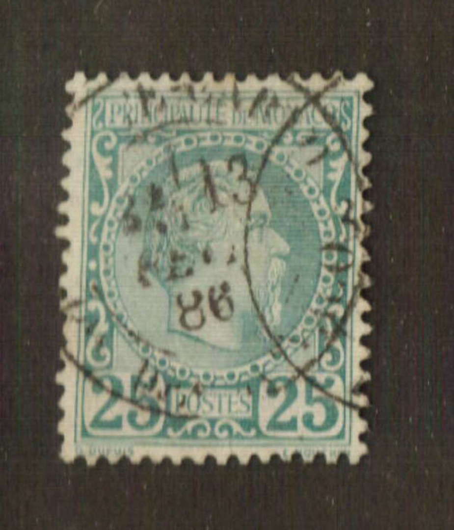 MONACO 1885 Definitive 25c Blue-Green. - 78925 image 0
