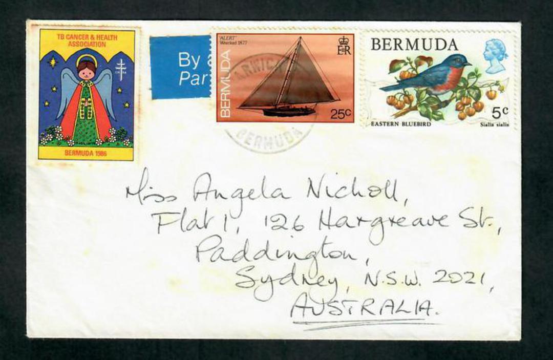 BERMUDA 1996 Cover to Australia with TB Cancer and Health Association Seal. - 31651 - Cinderellas image 0