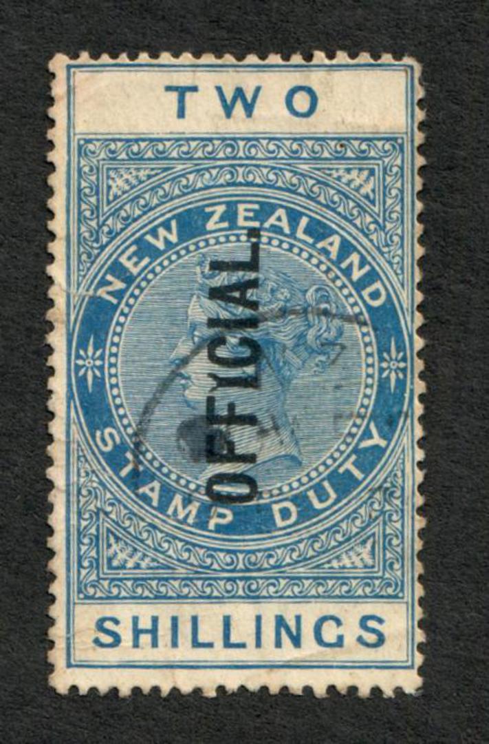 NEW ZEALAND 1882 Victoria 1st Long Type Postal Fiscal 8/-Blue. - 74069 - Mint image 0