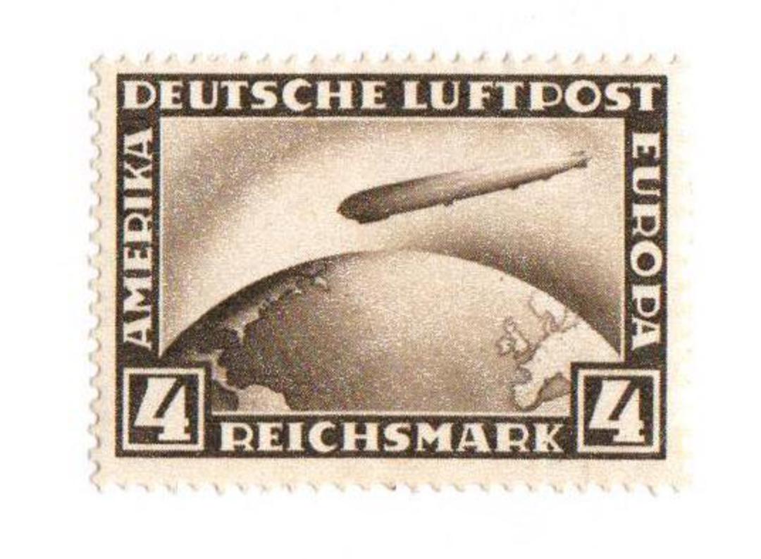 GERMANY 1928 Graf Zeppelin 4pf Sepia. Hinge remains. - 75473 - Mint image 0