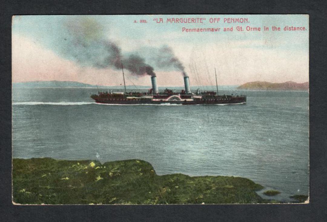 Coloured postcard of La Marguerite off Penmon in Wales. Posted from Llandunao. - 40362 - Postcard image 0
