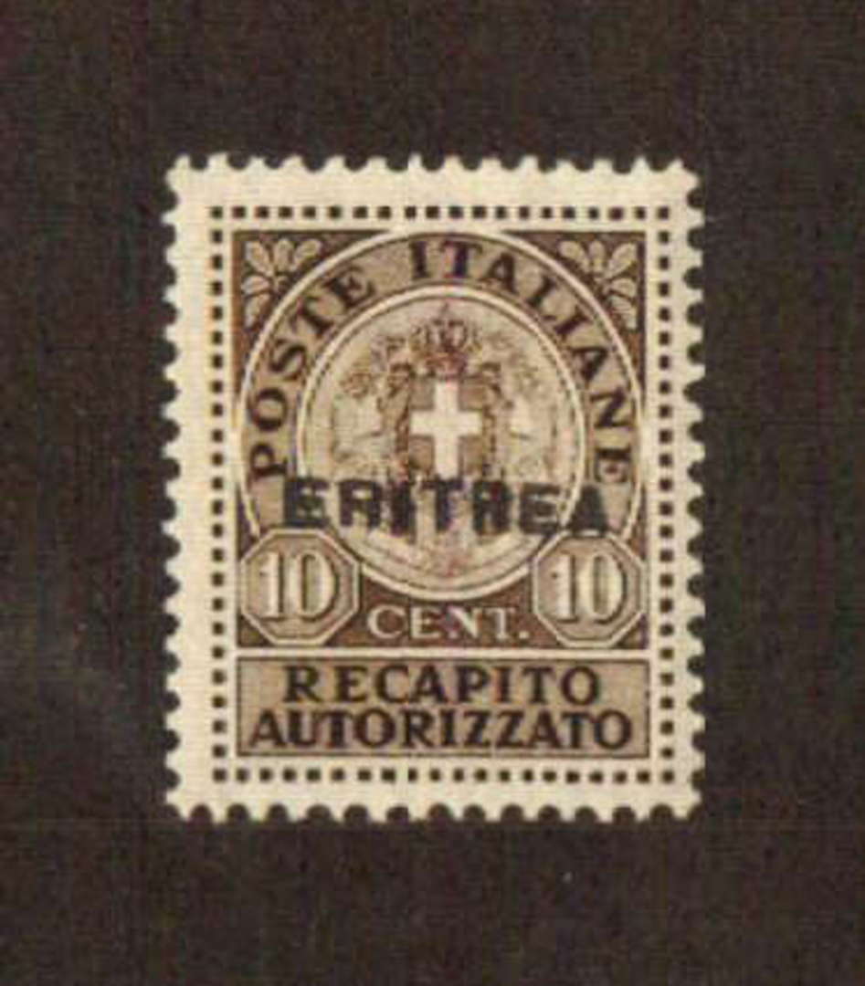 ERITREA 1939 Concessional Letter Post 10c Reddish Brown. - 71114 - LHM image 0