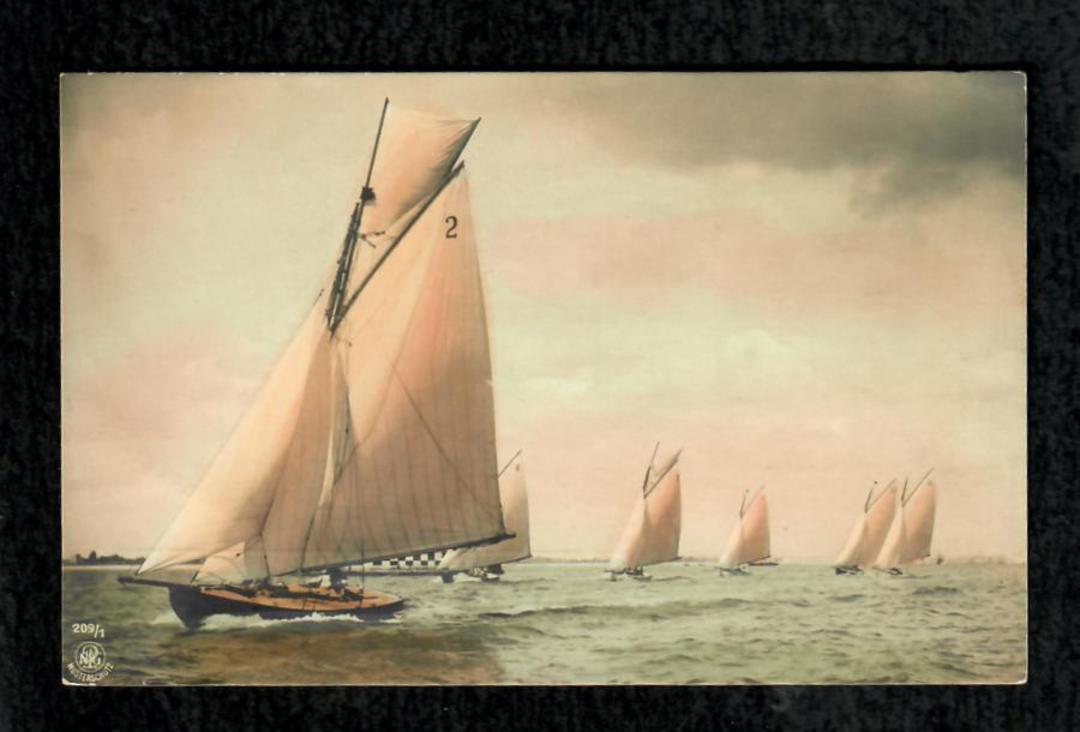 Coloured postcard of Yacht Race Germany. - 42527 - Postcard image 0