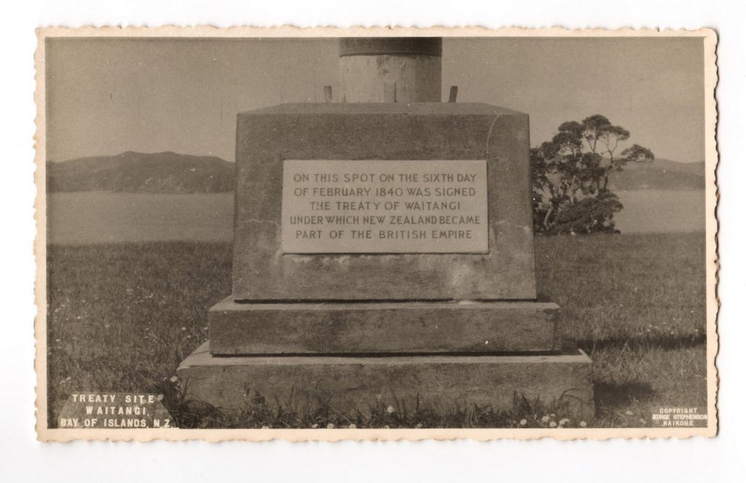 Real Photograph of Treaty Site Waitangi. - 44752 - Postcard image 0