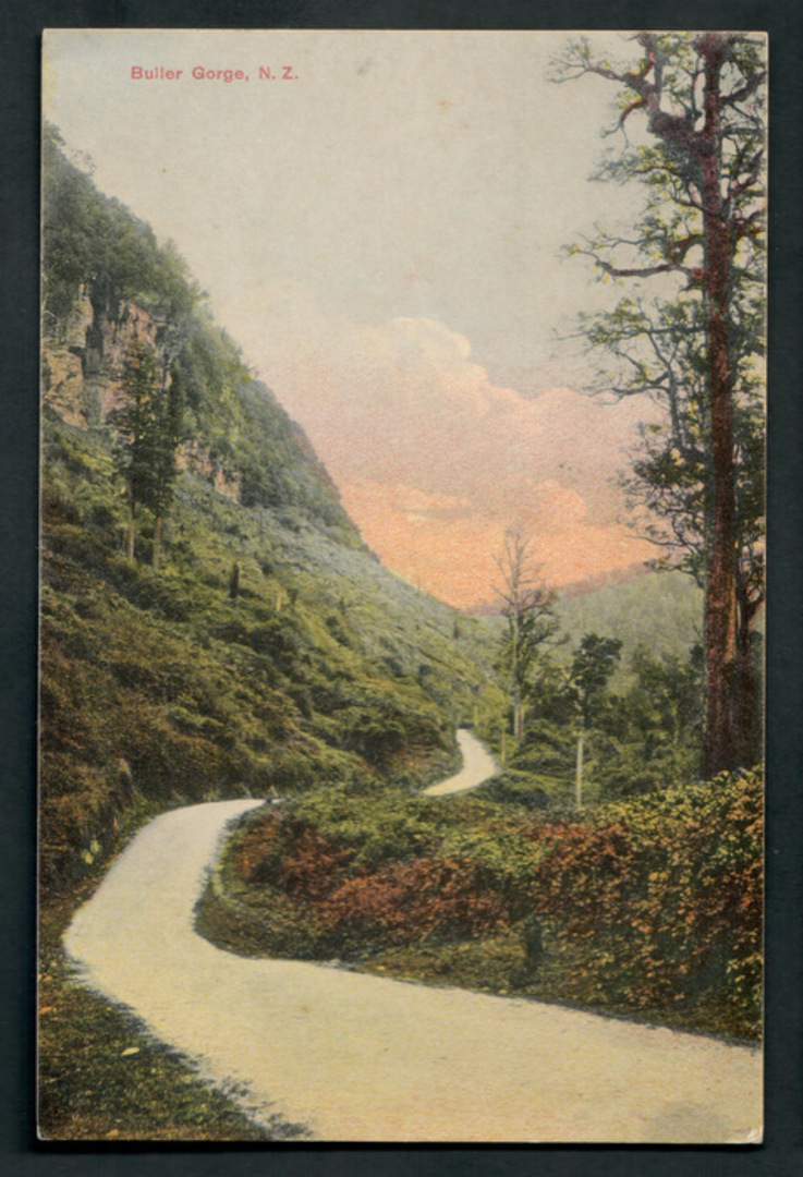 Coloured postcard of Buller Gorge. - 48777 - Postcard image 0