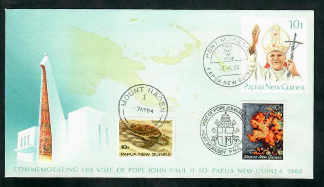 PAPUA NEW GUINEA Visit of Pope John Paul on first day cover - 30587 - FDC image 0