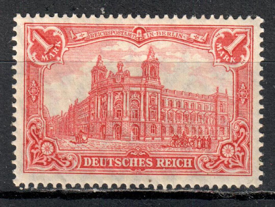 GERMANY 1905 Definitive 1m Carmine-Red. 26x17 perf holes. Very lightly hinged. - 71487 - LHM image 0